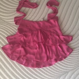 EXPRESS Pink Frilled Skirt
